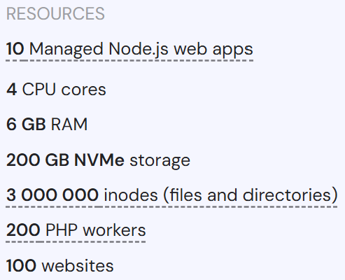 Cloud hosting professional plan